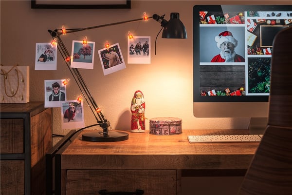 10 LED fotoklipp lysstreng "Gave"