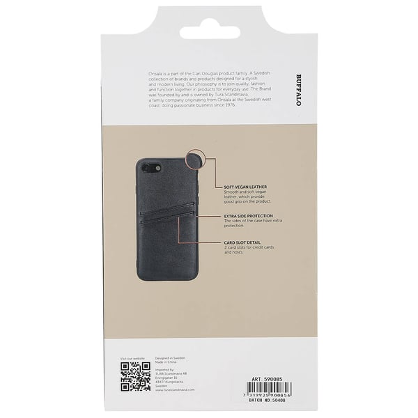 Mobil Cover PU Sort - iPhone 7/8/SE