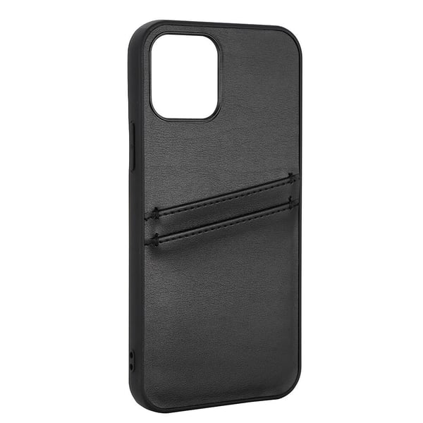Mobildeksel PU 2 Kort iPhone 12/12 Pro Svart