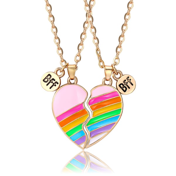 Sydänpalapelikaulakoru Ystävyyskaulakoru 2 kpl MultiColor
