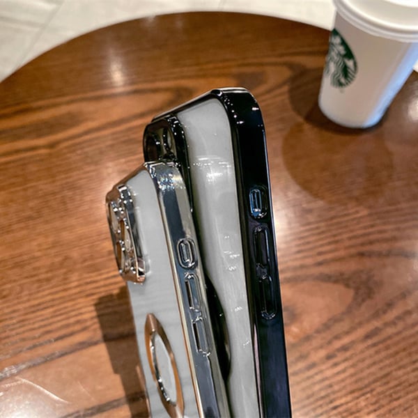 Telefondeksel med kameralinsedeksel Silver iPhone 14