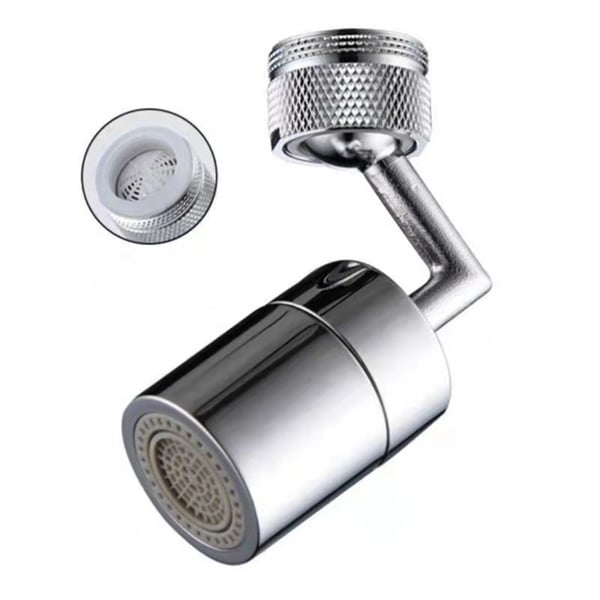 Roterende dobbeltposisjons kranlufter med adapter Silver