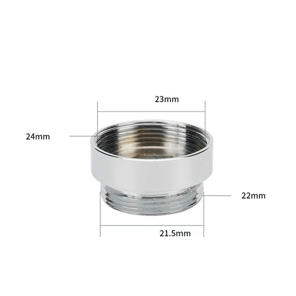 Roterende dobbeltpositions vandhanelufter med adapter Silver