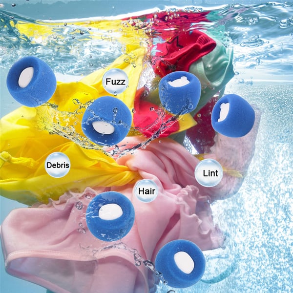Hårfjerningsball for vaskemaskin 6 stk Blue