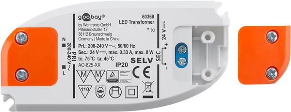 LED-transformator 24 V (DC) (DC), 8 W