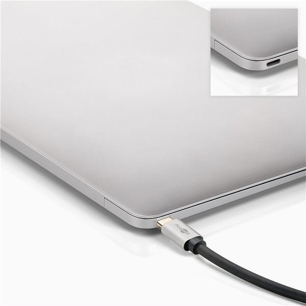 USB-C™ till HDMI™ kabel, 2 m, svart;silver