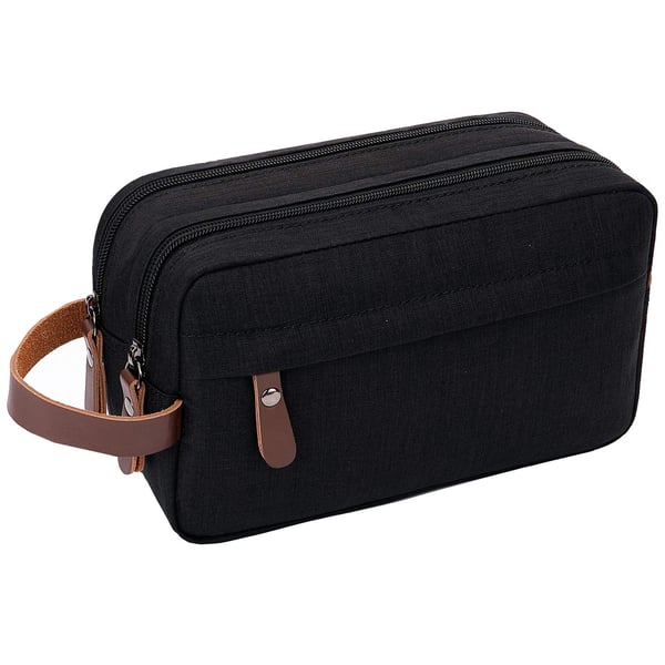 Toalettmappe med stor kapasitet Black