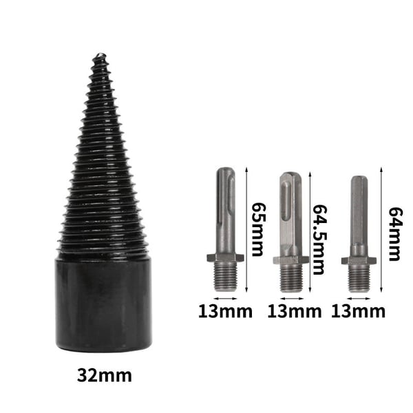 Trebor for boremaskin, 3 skaft Black
