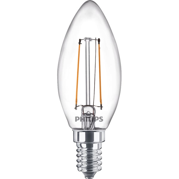 2-pakning LED E14 Crown 2W (25W) Klar 250lm