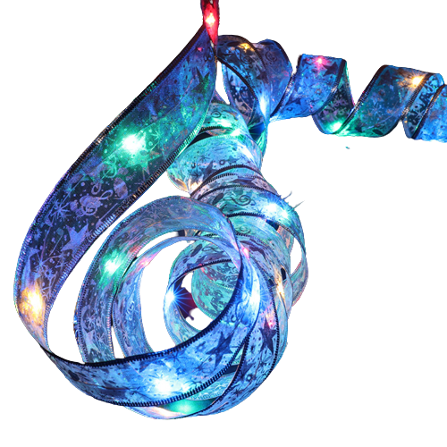 4 m Julbandsljus,  flexibel julgransdekoration Silver