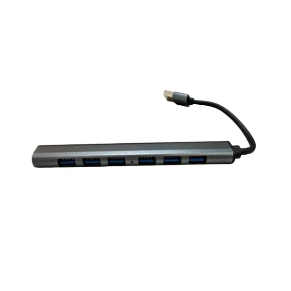 USB/USB-C Hub med 1 USB3.0 + 6 USB2.0 Silver