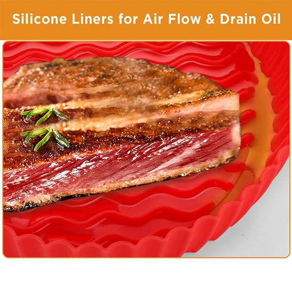Silikonskål for Air Fryer Black 19 cm