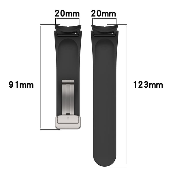 Silikonarmbånd med sammenleggbar spenne Black Samsung Galaxy watch5 pro S