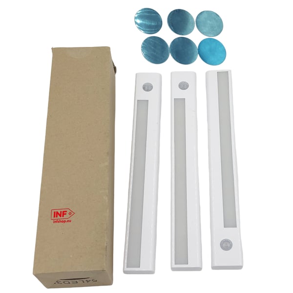 Skapbelysning & Benkebelysning, Lyslist med bevegelsessensor 3-pakning WarmWhite