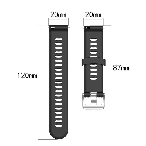Urrem til Garmin Forerunner 245 Silikone Black 20 mm