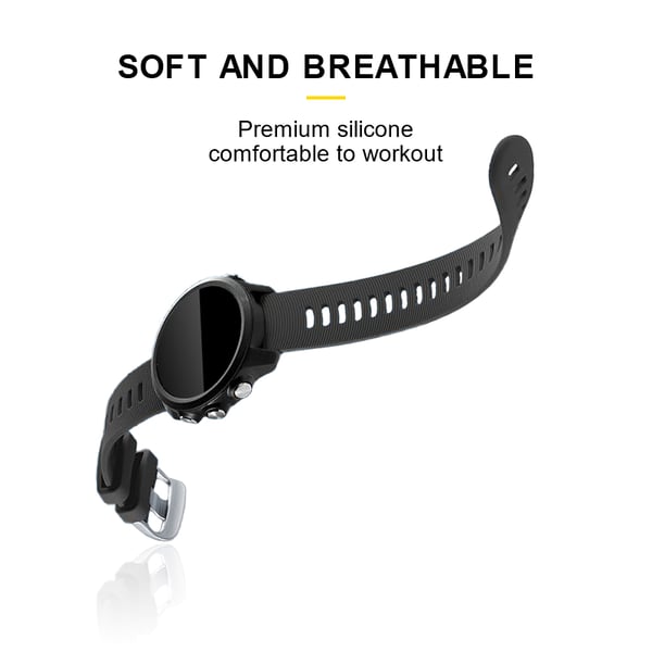 Urrem til Garmin Forerunner 245 Silikone Black 20 mm