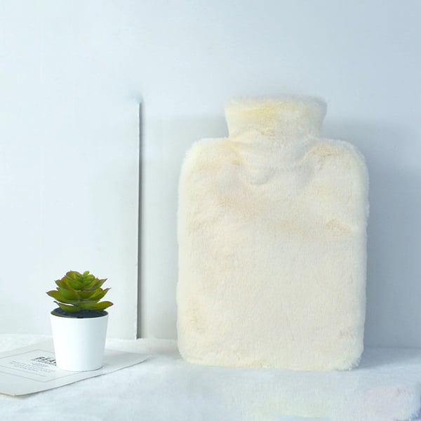 Varmeflaske med blødt og luftigt låg Beige 2 l