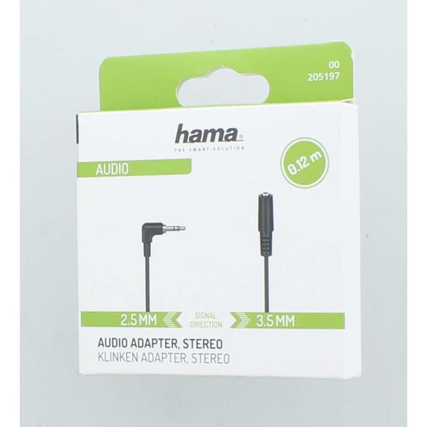 Adapter Audio 3.5 Hunn til 2.5 Hann Stereo