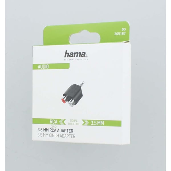 Adapter Audio 2x RCA Hunstik til 3.5 Jack