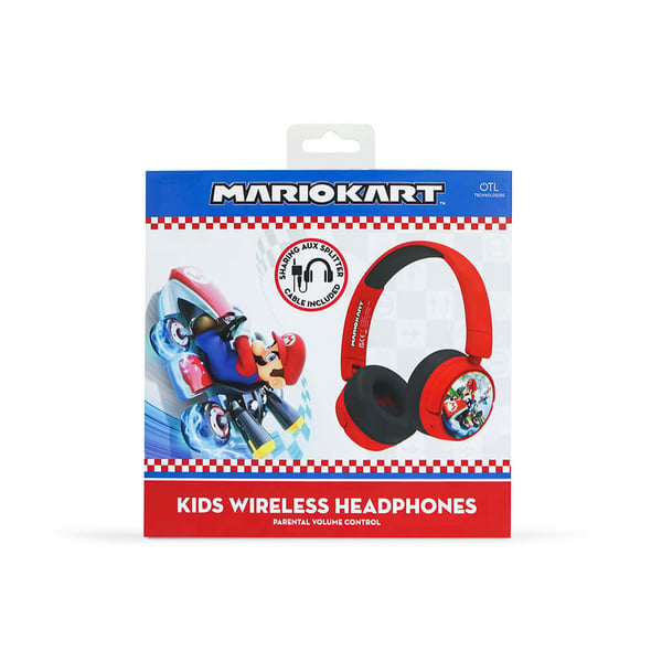 Høretelefoner On-Ear Junior Trådløs 85dB/95dB Super Mario Rød