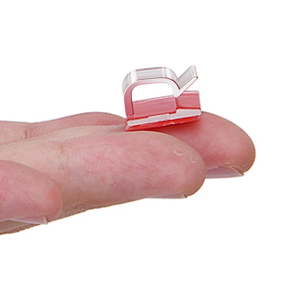 Selvklebende kabelholder, 50-pakning Transparent