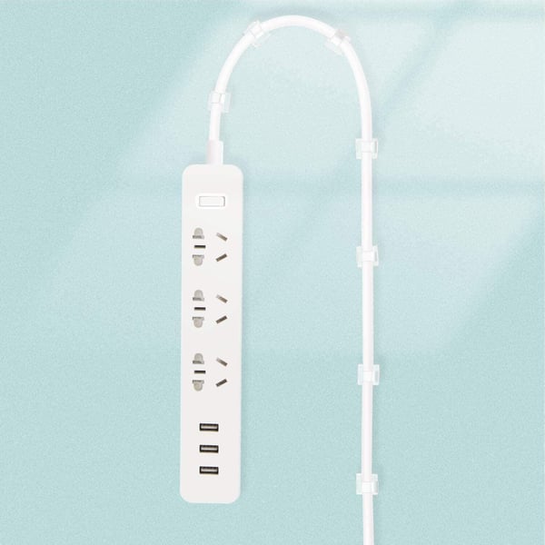 Selvklebende kabelholder, 50-pakning Transparent