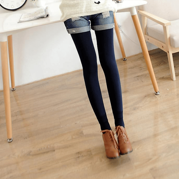 Termiske leggings - varmforede vinterleggings DarkBlue