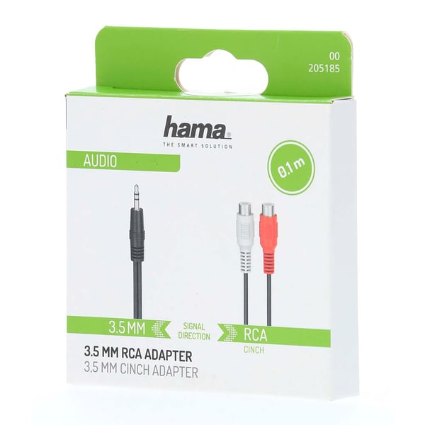 Adapter Audio 2x RCA Sockets to 3.5 Jack Plug