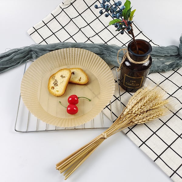 Engangspapir til airfryer, 100-pakning Brown 23 cm