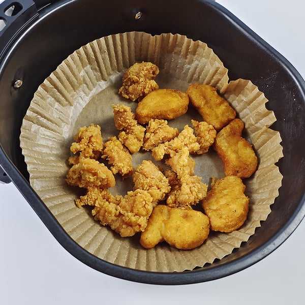 Engangspapir til airfryer, 100-pakning Brown 23 cm
