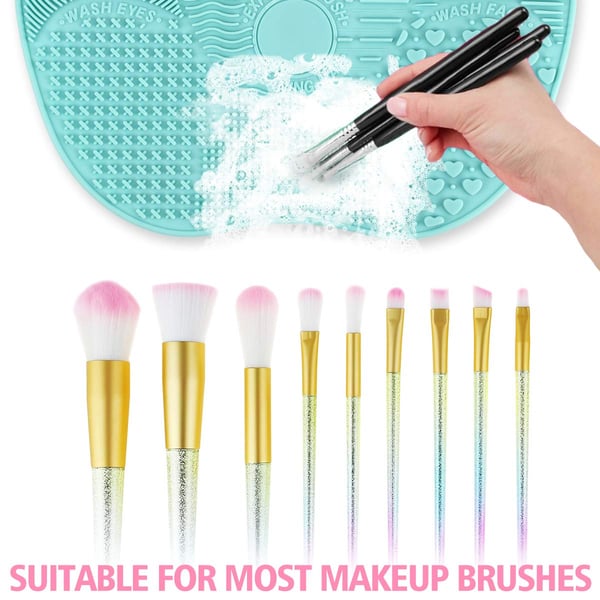 Rengøringsmåtte til makeupbørster Green