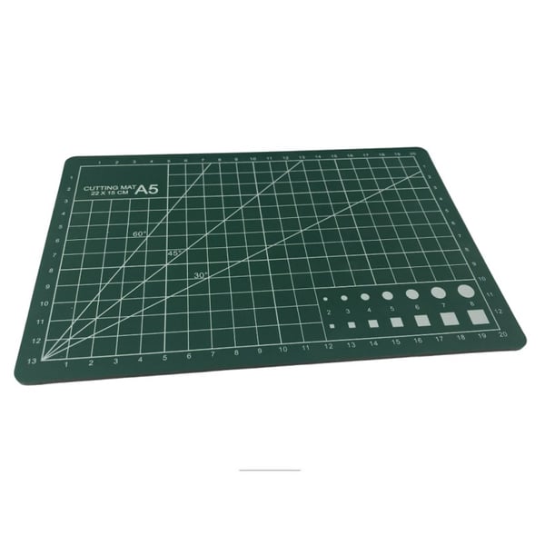 Kunst dobbeltsidig PVC-skjærematte Green A5