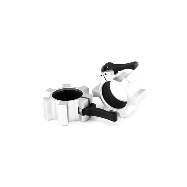Olympic Barbell Clamp Bar Clip Silver