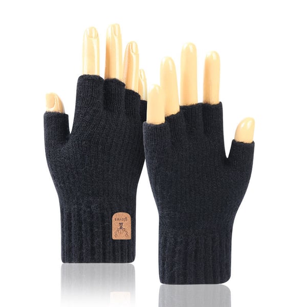 Puolisormelliset talvihanskat Black