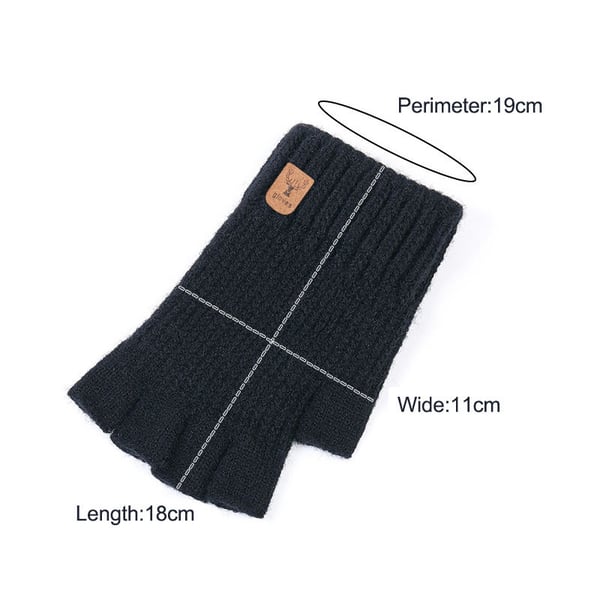 Puolisormelliset talvihanskat Black