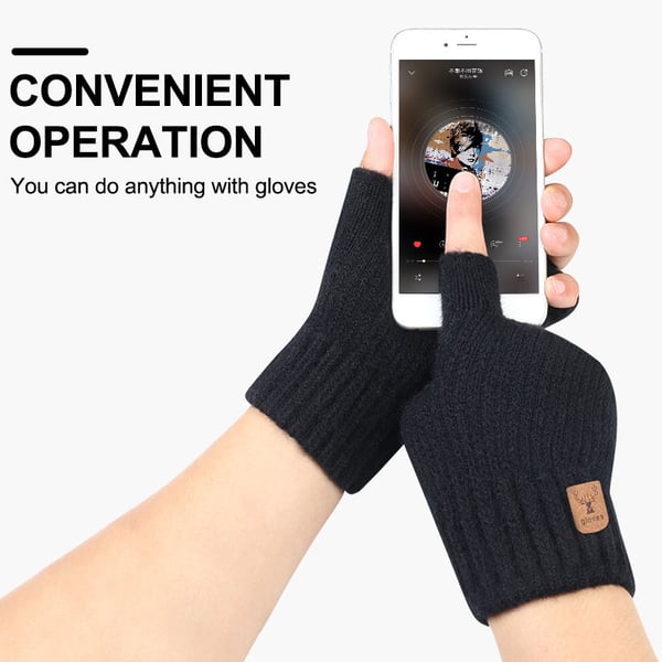 Halvfingerhandsker fingerløse handsker DarkGrey