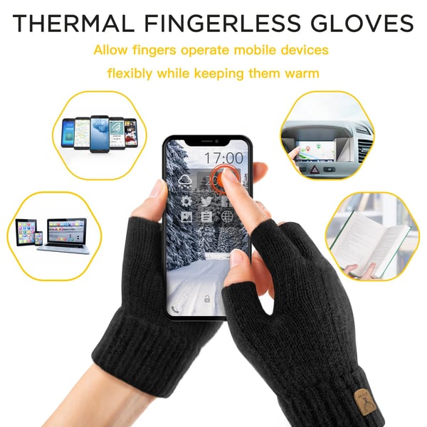 Halvfingerhandsker fingerløse handsker DarkGrey
