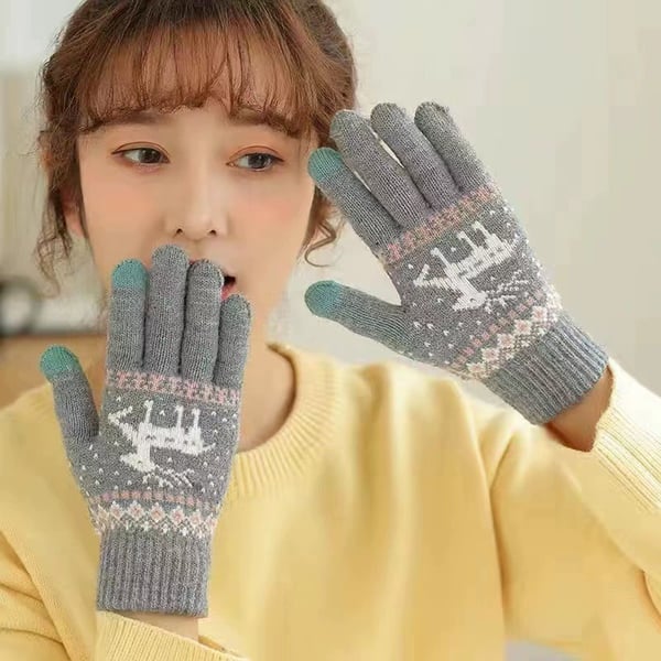 Varme vinterhandsker - Kompatibel med touchskærm Grey