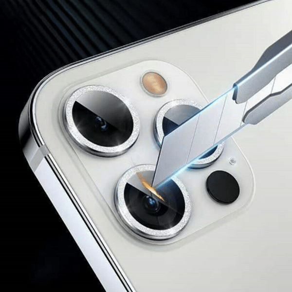 Glitter kameralinsedeksel Gold iPhone 14 Pro Max