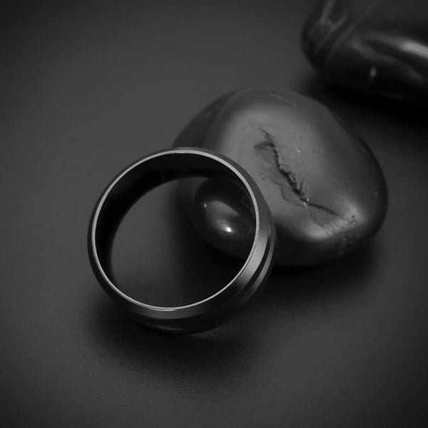 Chic ring i rostfritt stål Black 18.2 mm