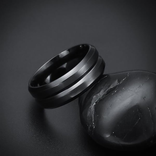 Chic ring i rostfritt stål Black 18.2 mm