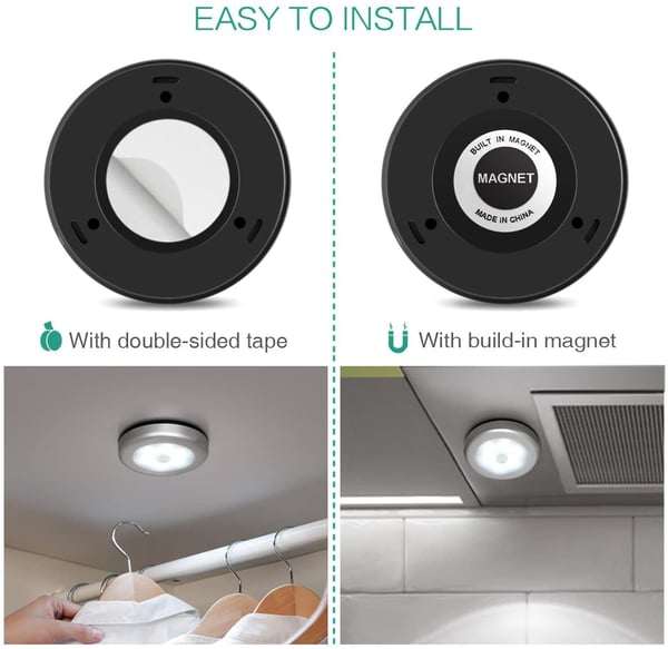 LED-kohdevalot liiketunnistimella yövalolla 3 kpl Silver