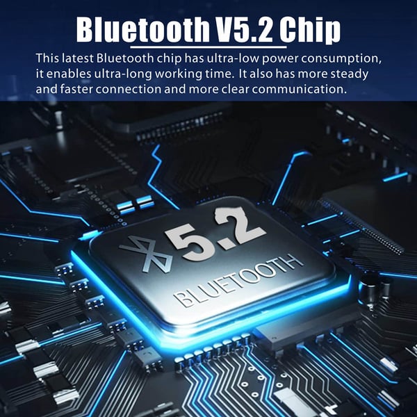 Moottoripyöräkypäräkuuloke Bluetooth 5.2 Black