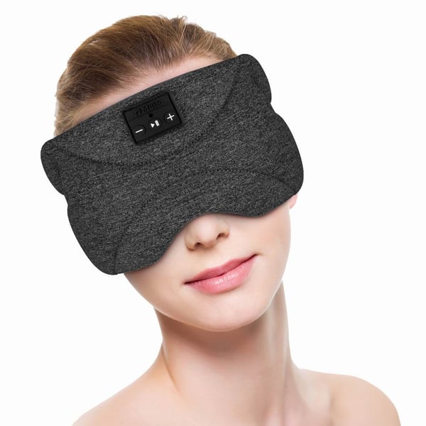 Bluetooth pandebånd/sovemaske Sovehøretelefoner Black