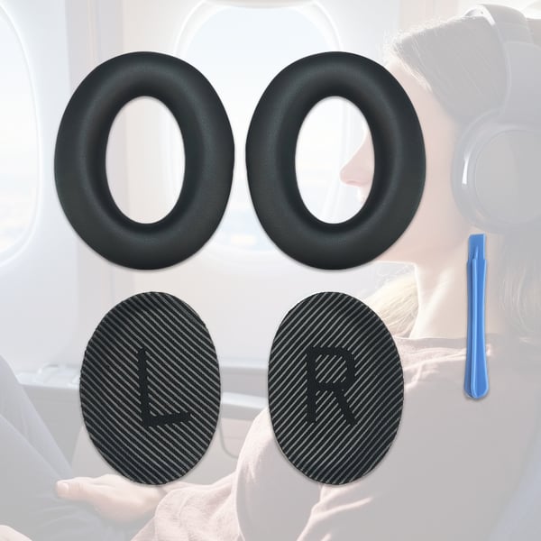 Øreputer for Bose QC35/SoundTrue-hodetelefoner, 1 par Black