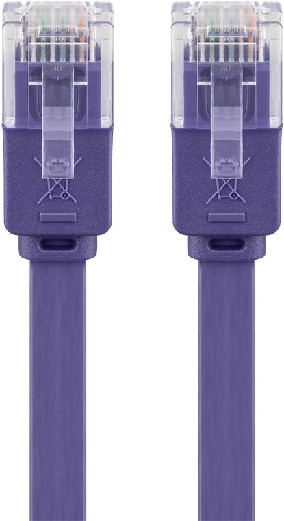 CAT 6 flad netværkskabel, U/UTP, violet