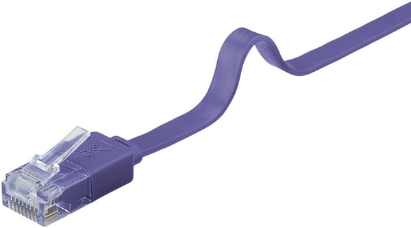CAT 6 flad netværkskabel, U/UTP, violet