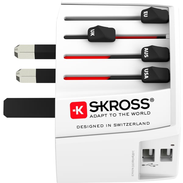 Maailman matkasovitin MUV USB 12W Maadoittamaton