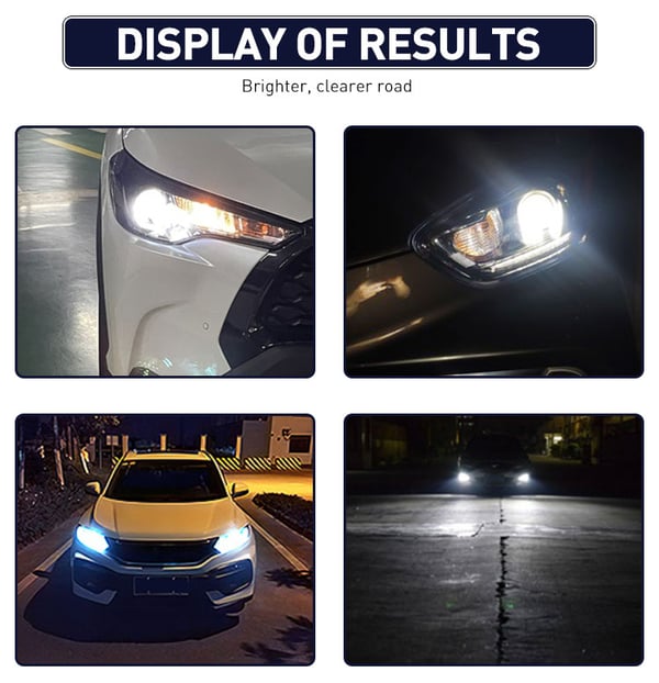 Bil LED Forlygter Pærer 2-Pak Grey H1