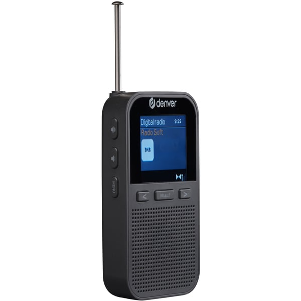 Radio FM DAB+ Lommestørrelse Oppladbart batteri DAH-126 Svart